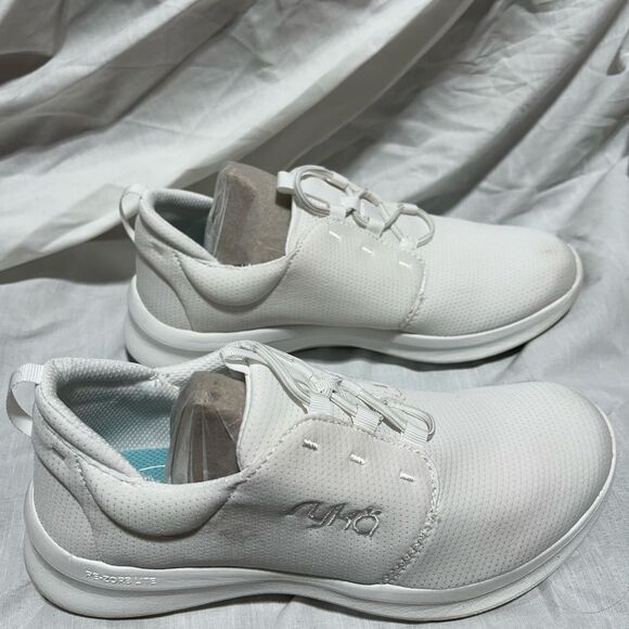White Ryka Bungee Slip on Renew Recovery Sneaker - Picture 4 of 6